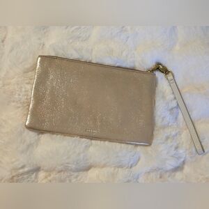 Fossil Leather Wristlet Clutch NEW